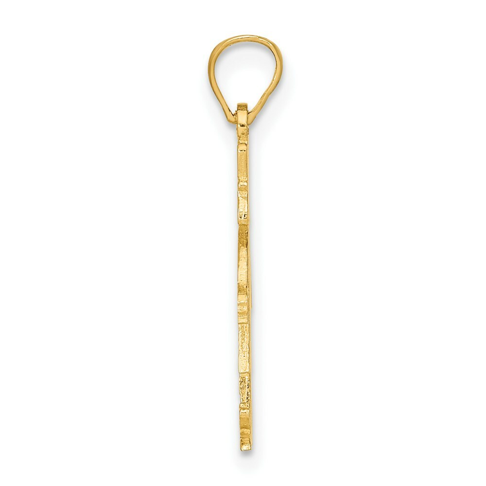 14K Yellow Gold Girl Charm Pendant