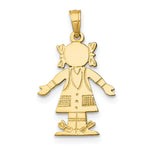 Load image into Gallery viewer, 14K Yellow Gold Girl Charm Pendant
