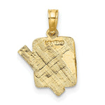 Load image into Gallery viewer, 14K Yellow Gold School Book &amp; Ruler Charm Pendant
