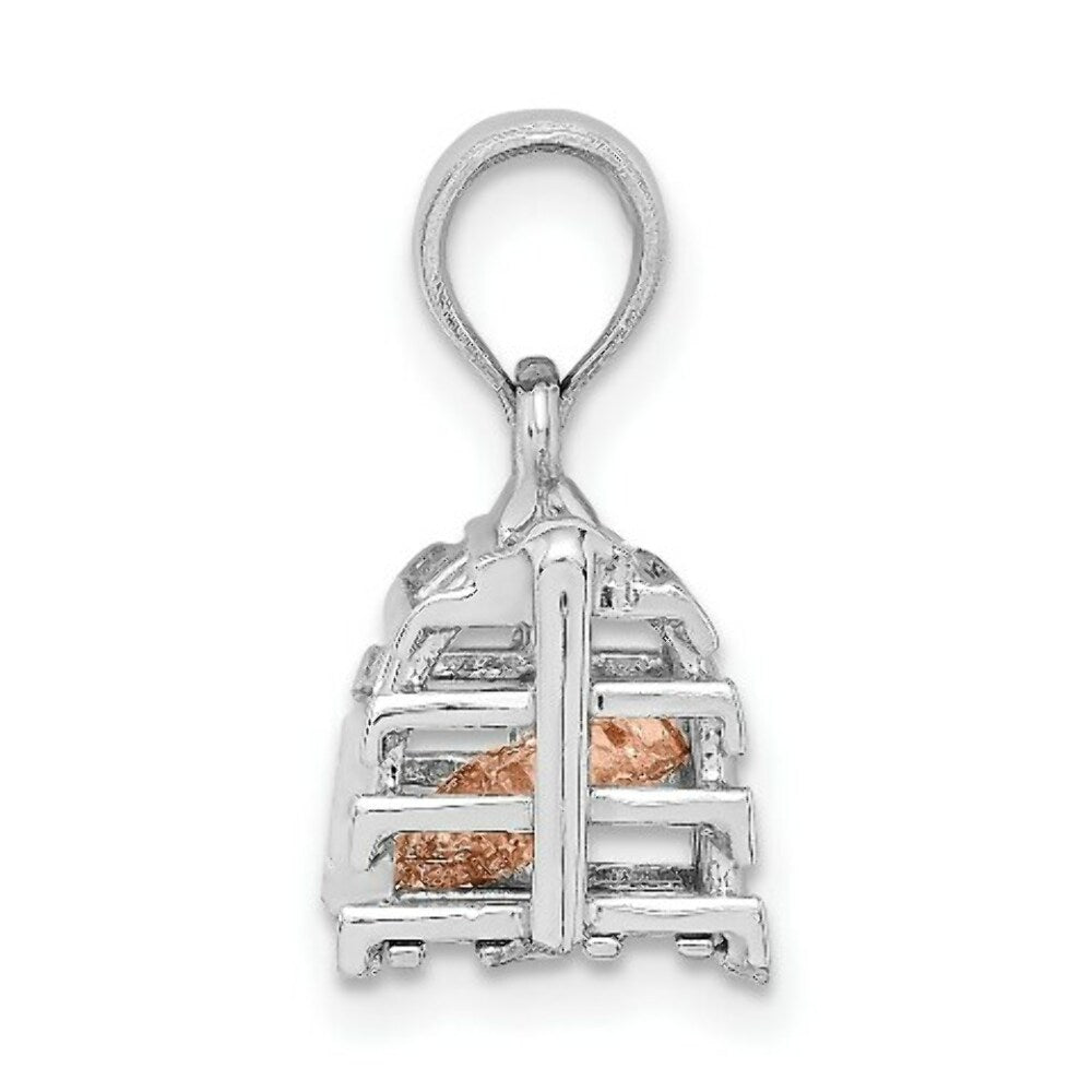 14K Two-Tone Gold Lobster Trap Moveable Charm Pendant