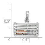 Load image into Gallery viewer, 14K Two-Tone Gold Lobster Trap Moveable Charm Pendant
