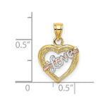 Load image into Gallery viewer, 14K Two-tone Yellow &amp; Rose Gold With Love &amp; Arrow Charm Pendant
