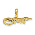 Load image into Gallery viewer, 14k Two-Tone Gold 2-D Alligator Charm Pendant
