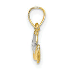 Load image into Gallery viewer, 14K Yellow Gold with White Rhodium Cowboy Hat Charm Pendant
