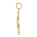 Load image into Gallery viewer, 14K Two-tone Yellow &amp; Rose Gold I Heart Mexico With Eagle Charm Pendant
