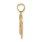 Load image into Gallery viewer, 14K Tri-Color Gold #1 GRANDMA In Heart Charm Pendant
