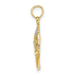 Load image into Gallery viewer, 14K Tri-Color Gold Flowers In Basket With I Love YOU Charm Pendant
