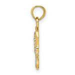Load image into Gallery viewer, 14K Rose And Yellow Gold With Holy Bible &amp; Cross Charm Pendant
