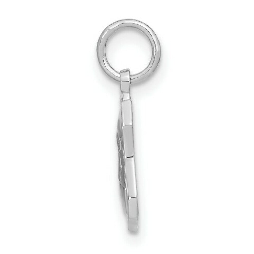 14K White Gold Police Badge Charm