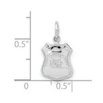 Load image into Gallery viewer, 14K White Gold Police Badge Charm
