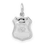 Load image into Gallery viewer, 14K White Gold Police Badge Charm
