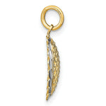 Load image into Gallery viewer, 14K Yellow Gold with White Rhodium Diamond-cut Sunflower Pendant Charm Pendant
