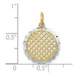 Load image into Gallery viewer, 14K Yellow Gold with White Rhodium Diamond-cut Sunflower Pendant Charm Pendant
