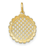 Load image into Gallery viewer, 14K Yellow Gold with White Rhodium Diamond-cut Sunflower Pendant Charm Pendant
