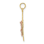 Load image into Gallery viewer, 14K Two-Tone Gold Crucifix Charm Pendant
