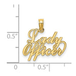 Load image into Gallery viewer, 14K Yellow Gold Lady Officer Charm Pendant
