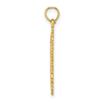Load image into Gallery viewer, 14K Two-Tone Gold Cross With Lace Trim Charm Pendant
