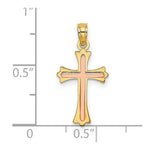 Load image into Gallery viewer, 14K Two-Tone Gold Cross Charm Pendant
