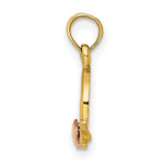 Load image into Gallery viewer, 14K Two-Tone Gold Claddagh With Heart Charm Pendant
