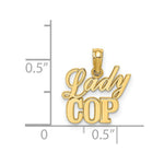 Load image into Gallery viewer, 14K Yellow Gold Lady Cop Charm Pendant

