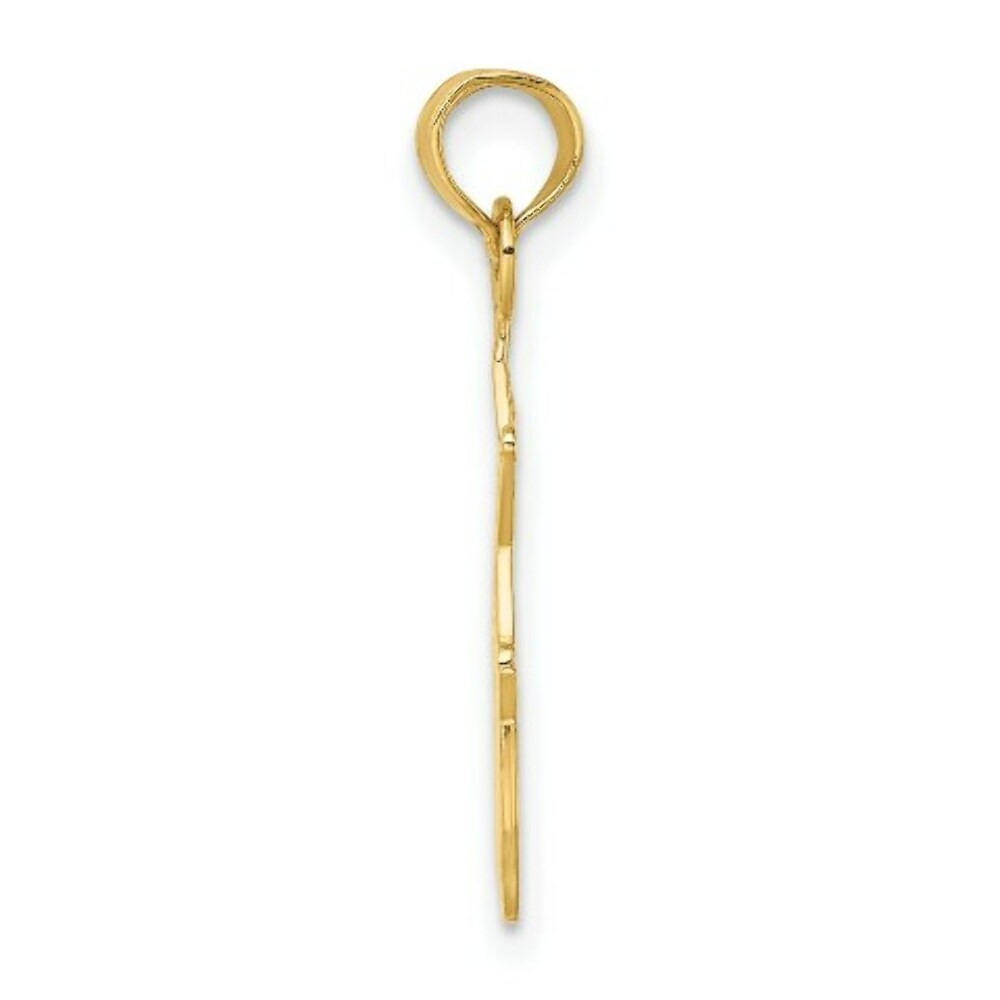 14K Yellow Gold I Love My Sheriff Charm Pendant