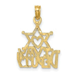 Load image into Gallery viewer, 14K Yellow Gold I Love My Sheriff Charm Pendant
