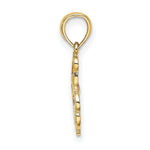 Load image into Gallery viewer, 14K Two-Tone Gold TEDDY BEAR With Bow Tie Charm Pendant

