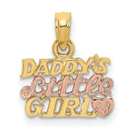 Load image into Gallery viewer, 14K Two-Tone Gold DADDY'S LITTLE GIRL Charm Pendant
