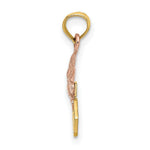 Load image into Gallery viewer, 14K Two-Tone Gold Teddy Bear With ABC Blocks Charm Pendant
