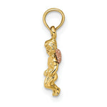 Load image into Gallery viewer, 14K Two-Tone Gold 3-D Mini Guardian Angel Charm Pendant
