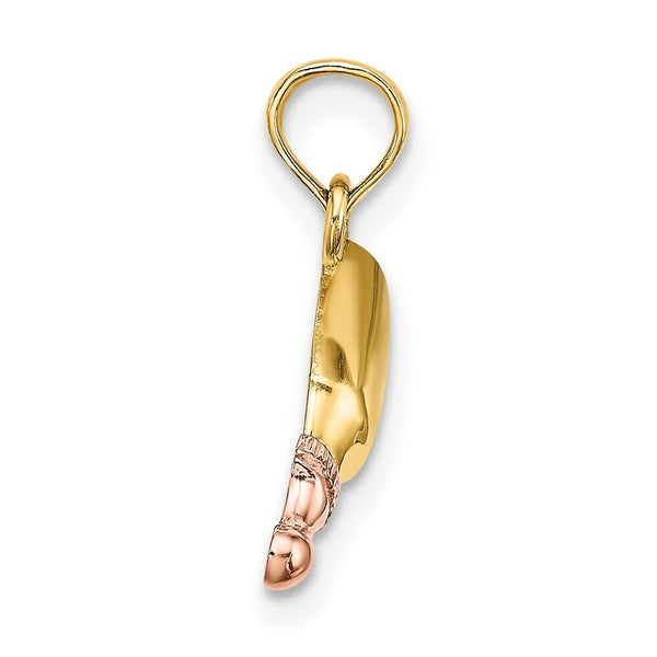 14K Two-Tone Gold BABY BOTTLE Charm Pendant