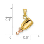 Load image into Gallery viewer, 14K Two-Tone Gold BABY BOTTLE Charm Pendant
