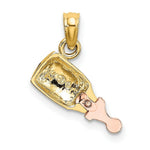 Load image into Gallery viewer, 14K Two-Tone Gold BABY BOTTLE Charm Pendant
