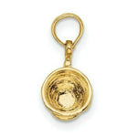 Load image into Gallery viewer, 14K Yellow Gold with White Rhodium 3-D BABY (WHITE) CUP Charm Pendant
