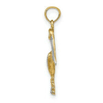Load image into Gallery viewer, 14K Two-tone Gold 2-D Standing Pelican Charm Pendant
