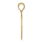 Load image into Gallery viewer, 14K Yellow Gold with White Rhodium Diamond-cut Filigree Round Charm Pendant
