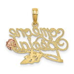 Load image into Gallery viewer, 14K Two-Tone Gold Someone Special With Flower Charm Pendant
