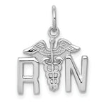 Load image into Gallery viewer, 14K White Gold RN Registered Nurse Charm

