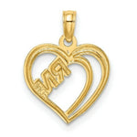 Load image into Gallery viewer, 14k Yellow Gold and White Rhodium RN Inside Double Hearts Charm Pendant
