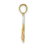 Load image into Gallery viewer, 14K Two-tone Yellow &amp; Rose Gold With #1 MOM With Flower Charm Pendant
