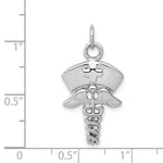 Load image into Gallery viewer, 14K White Gold Nurse Symbol Charm
