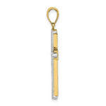 Load image into Gallery viewer, 14K Two-tone Gold Polished Cross Charm Pendant
