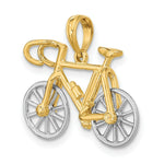 Load image into Gallery viewer, 14K Two-tone Gold 3-D Ten Speed Bicycle Charm Pendant
