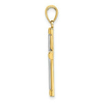 Load image into Gallery viewer, 14K Yellow Gold with White Rhodium Polished Tubular Cross Charm Pendant
