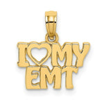 Load image into Gallery viewer, 14K Yellow Gold I Love My EMT Charm Pendant
