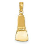 Load image into Gallery viewer, 14k Yellow Gold and White Rhodiumodium 3-D Scuba Flipper Charm Pendant
