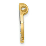 Load image into Gallery viewer, 14K Yellow Gold with White Rhodium Horseshoe Charm Pendant
