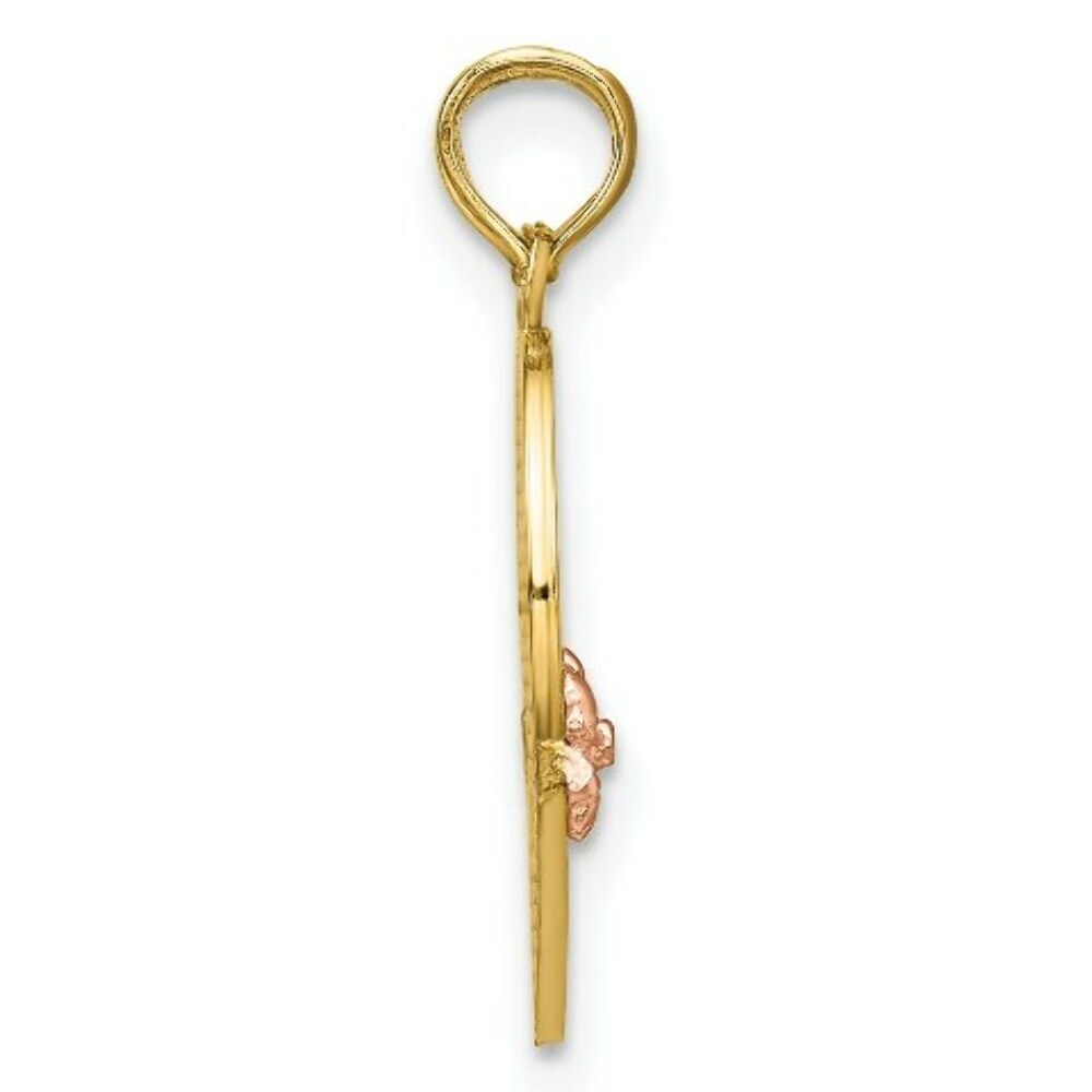 14K Two-Tone Gold BIG SIS-LIL Breakable Heart Charm Pendant