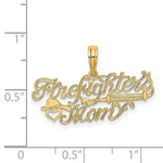 Load image into Gallery viewer, 14K Yellow Gold Firefighter's Mom Charm Pendant
