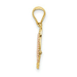 Load image into Gallery viewer, 14K Two-tone Yellow &amp; Rose Gold MADRE in Heart With Doves Charm Pendant
